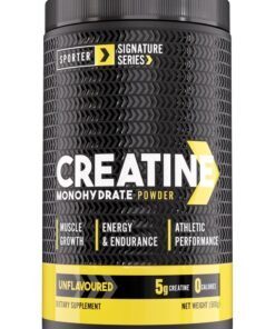 Sporter Creatine Monohydrate Powder – 500g, 100 Servings | Pure Micronized Creatine for Muscle Growth, Strength & Recovery | Unflavored, Easy to Mix | Workout Supplement for Men & Women