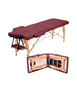 Cool Baby Portable Massage Table Professional Adjustable Folding Bed with 3 Part Wooden Frame Ergonomic Headrest and Tote Bag for Therapeutic Salon SPA Facial Treatment