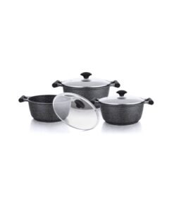 Prestige Essentials 6 pc set Black Granite Non-Stick Aluminum