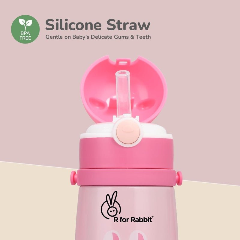 R for Rabbit Steebo Safari Pink Bunny Water Sipper - Image 3