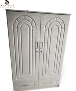 ALWASIT HOME 2 Door Wooden Wardrobe Cabinet Cupboard Engineered Wood Perfect Modern Stylish Heavy Duty Baby Locker