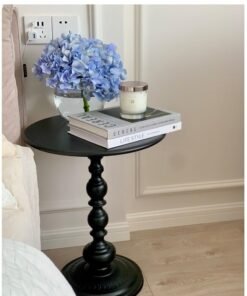 XiuWoo Nordic Sofa Side Cabinet Living Room Home Small Coffee Table Modern Minimalist Corner, Metal Iron Outdoor Round Table Weather Resistant Anti-Rust Outdoor End Table 52X38X28 Cm