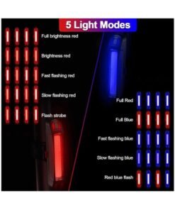 STL 2Pack Bike Rear Tail Light USB Rechargeable Bicycle Taillight Ultra Bright Bicycle LED Safety Light Waterproof Cycling Taillight 5 Light Modes - Image 3