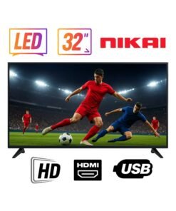 NIKAI 32 Inch LED TV, Slim LED TV with Remote Control | HDMI & USB Ports, AV Mode, Head Phone Jack, PC Audio In, VGA | Energy Saving Technology, Dynamic Sound | 60Hz | Model Year 2018 | 2 Year Warranty | NTV3272LED6/NTV3272LED9 NTV3272LED/NTV3272LED4/NTV3272LED7 Black