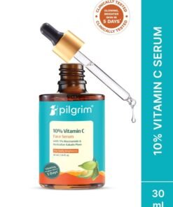 PILGRIM 10% Vitamin C Face Serum For Daily Brightness 30 Ml | Face Serum For Glowing Skin | Reduces Dark Spots & Evens Skin Tone | Fragrance Free | For Men And Women | All Skin Types |