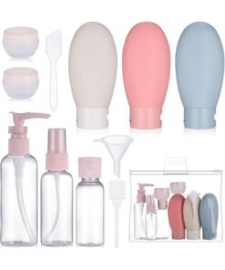 TEKCOOL 11 Pcs Travel Bottle Kit for Toiletries, Leak Proof Travel Size Bottles, Travel Containers with Bag Refillable, Empty Travel Bottles Set for Lotion Shampoo Conditioner Liquid, BPA Free