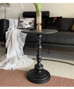 Alternative view of XiuWoo Nordic Sofa Side Cabinet Living Room Home Small Coffee Table Modern Minimalist Corner, Metal Iron Outdoor Round Table Weather Resistant Anti-Rust Outdoor End Table 52X38X28 Cm