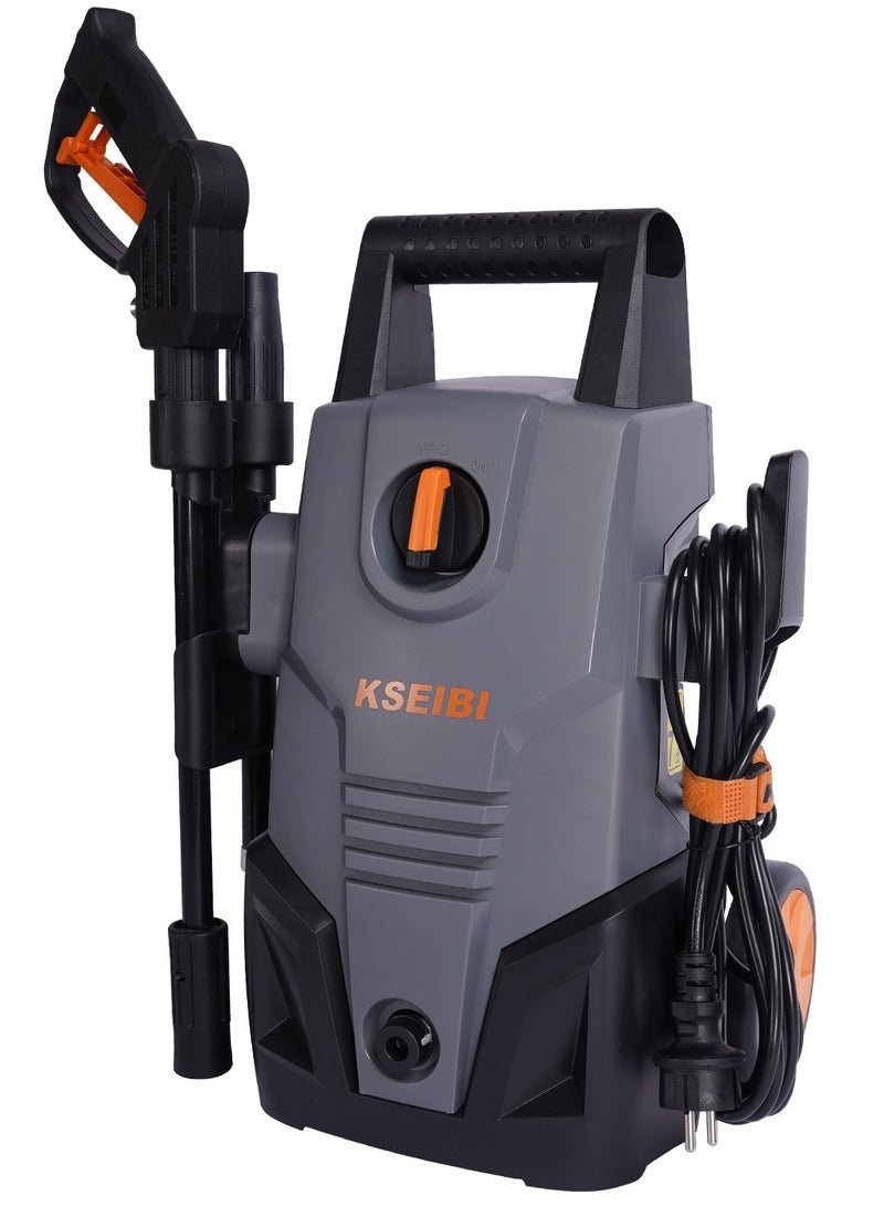 KSEIBI High Pressure Washer 1400W, Power Washer, Electric High Pressure Washer, Professional Car Washer Cleaner Machine with Hose, Gimbaled Nozzles for Cars, Fences, Patio, Remove All Stains