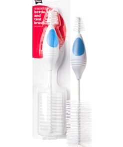 tommee tippee Bottle and Teat Brush – Baby Bottle Cleaning Brush with Soft Bristles for Bottles & Teats – Assorted Colors – Feeding Accessories for Milk Bottles, Newborn Essentials