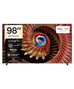 TCL Television 98 Inch Smart TV 4K QD-Mini LED Gaming Google TV, 144Hz Native Refresh Rate, Precise Dimming Series Up to 3840 Zones, CrystGlow WHVA Panel, HDR 5000 nits, ZeroBorder 98C8K (2025 Model) 98C8K black