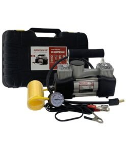 RoadPower Portable Dual Cylinder Air Compressor with Multi Tools Tire Inflator  12V Compact Air Pump For Car Tires 150 PSI Heavy Duty Metal Tire Pump For SUV Trailer Truck Bike
