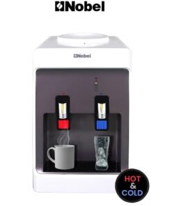 Nobel 2 Tap Hot & Cold Table Top Water Dispenser, Compressor Cooling, 630W Heating, 550W Cooling, 2L/H Cooling Capacity, 5L/H Heating Capacity NWD556 White