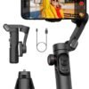 AOCHUAN Phone Gimbal Stabiliser 3-Axis Smartphone Foldable Gimbal for iPhone Gimble with Focus Wheel TikTok YouTube Vlog Stabiliser for iPhone & Android