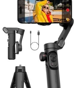 AOCHUAN Phone Gimbal Stabiliser 3-Axis Smartphone Foldable Gimbal for iPhone Gimble with Focus Wheel TikTok YouTube Vlog Stabiliser for iPhone & Android