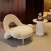 Cream-style Single Sofa, Simple Furniture, Lazy Person's Leisure Chair, Creative Beauty Salon Rest Area Reception Table and Chair Set