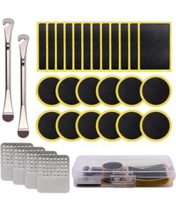 Arabest Bicycle Tire Repair Kit Includes Glueless Bike Tub Patches Self Adhesive Bicycle Tire Patches Included Round Square Rectangle and Metal Rasps for Road Mountain Bikes - Image 4