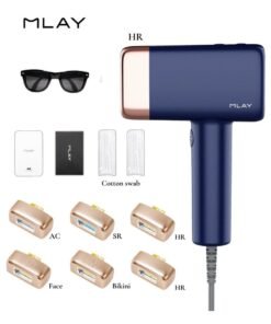 MLAY T14 7 in 1 IPL Hair Removal Device, 3℃ Ice Cooling Laser Hair Removal, 500,000 Flashes 0.5s/Flash, Painless Hair Removal Device Remove Acne/Skin Rejuvenation for Whole Body Bikini Face Arm Armpit Back Leg