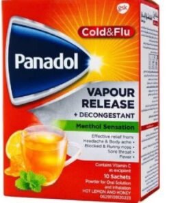 Panadol Cold And Flu Vapour Release Lemon And Honey, 10 Sachets