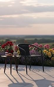 Deep Sleep Modern Garden Patio Dining Chair – Stylish Outdoor Poly Rattan Chair, Weather-Resistant & Durable Furniture, Comfortable Seating | Design for Patio, Balcony & Garden|Black