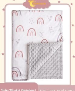 Bebiland Kids Baby Blanket Newborn Gifts, Soft Plush Blankets with Dotted Backing, Fleece Fabric Essentials for Unisex, Toddlers, Boys Girls 75x100cm