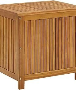 Solid Acacia Wood Garden Storage Box Chest Furniture Outdoor Indoor Pillow Blanket Wooden Water-resistant Box Home Entryway Hallway