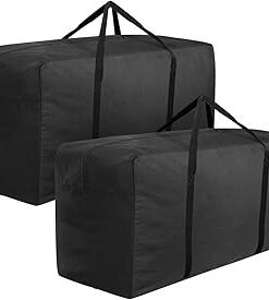 Garden Patio Cushion Cover Storage Bag, Waterproof Outdoor Furniture Storage Bag, Sofa Seat Protector, Lightweight Home Multi-Function Organizer (146 x 47 x 51)