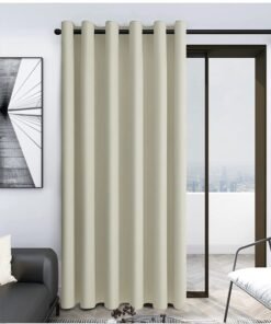 Arabest Room Divider Blackout Curtains Thermal Insulated Decor Grommet Blackout Drapes for Bedroom Dining Studio Office Beige 200x270/200x240/200x200cm
