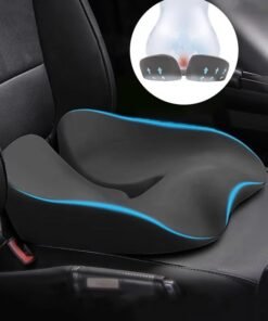 Motim Car Wedge Seat Cushion, Car Memory Foam Seat Cushion Pad, Improve Vision/Posture, Orthopedic Comfort Tailbone Pillow for Car, Truck, Office