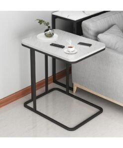 Captaintech Modern Minimalist Sofa Side Table, Home Living Room Small Coffee Table, Multifunctional Small Square Table
