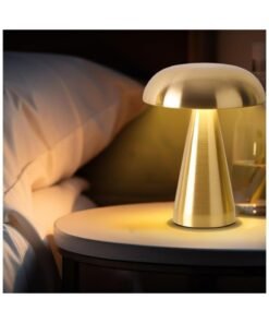 ZERIFAM Portable LED Table Lamp, Cordless Mushroom Lamp, Rechargeable Table Lamp for Bedroom Desk, 3-Levels Brightness Touch Dimming Night Light  Desk Lamp for Bedroom Kid Room Dining Room