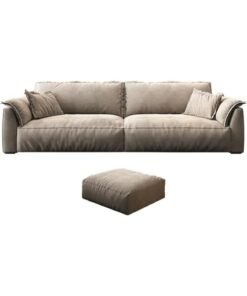 Comfynest Modern Grey Fabric Sofa Set