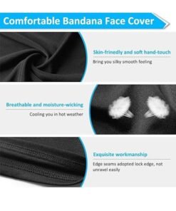 Tersely 2 Pack Breathable Cooling Neck Gaiters, Ice Silk Face Shield Scarf, Multifunctional Headwear Bandana Face Cover,UV Protection Headband Scarf,Reusable Stretchy Balaclava (Black+White) - Image 5