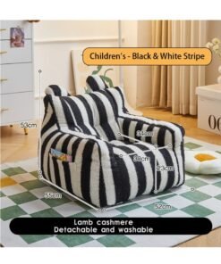 Arabest Kids Sofa Chair Animal Cartoon Sofa, Kid's Sofa Chair Children Cute Cartoon Couch Baby Sofa Seat Non-slip Armchair Animal Design Sofa Toddler Birthday Gift for Boys and Girls, Black Stripe Children's - Image 4