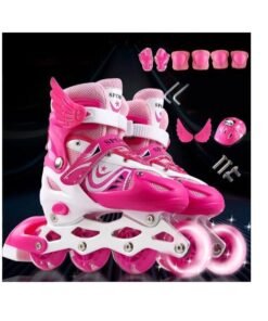 Spall Full Set Single Flash Childrenâ€²s Roller Skates Adult Roller Skates Adjustable Skates