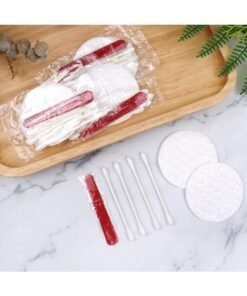 HQSLsund 200 Pack Hotel Vanity Kit Individually Wrapped, Bulk Hotel Amenities Kit, Hotel Hospitality Set, Hygiene Products Include Cosmetic Cotton Pads, Cotton Swabs, Nail File (Paper Sticks)