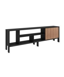 Alternative view of DANUBE HOME Cedro TV Cabinet For Up To 45 Inches TV Entertainment Wall Unit Furniture Wooden TV Stand For Living Room Bedroom TV Rack L183xW30xH56 cm Black/Almond