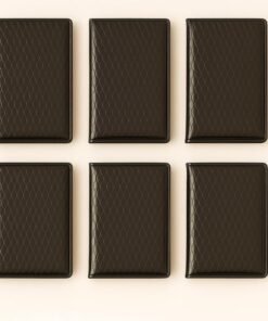 GURUBHAI EQUIPMENTS Textured Black PU Leather Bill Folder Set of 6 – Stylish Check Presenters for Restaurant, Café & Hotel | Durable Receipt Holders for Professional Dining Table Use