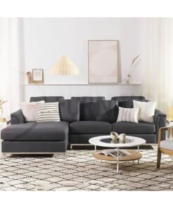 DIVINE FURNITURE Mia Gray Upholstered Corner Sofa
