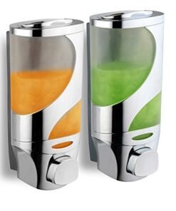 Hotel Spa HotelSpaWave Luxury Soap/Shampoo/Lotion Modular-Design Shower Dispenser System (Pack of 2)