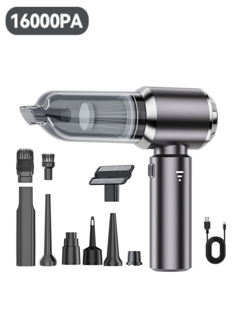 Changli Handheld Vacuum Cleaners, 16000Pa Powerful Cordless Car Vacuum Cleaner, 3-Speed Tabletop Vacuum Cleaner with Brushless Motor, Mini Vacuum Cleaner for Car, Home, and Office
