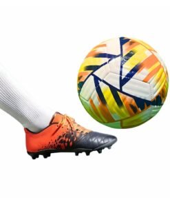 VIO Kids Training Soccer Ball Official Ball Size 5 Durable Machine Stitched Synthetic Football with Reinforced Bladder for All Ages Ideal for Team Games Group Solo Play Training Match Practise Football Matches Competition Suitable for Grass Turf Indoor Surfaces Indoor Outdoor Beginner Professional Gifts for Birthday Boys Girls