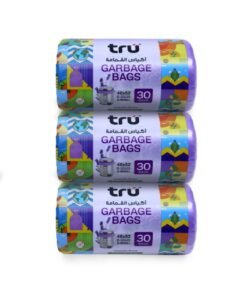 Tru Pack of 3 - Lavender Scented Garbage Bags, 6 Gallon,  Compact Roll 46x52cm X-Small (Small bins) - 30 Bags x 3 purple