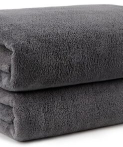 CHU DAI Microfiber Bath Towel 70*140cm, Soft, Durable, Super Absorbent and Fast Drying, Grey