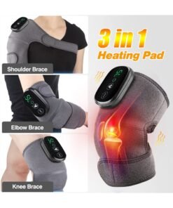 Smart Touch Screen Wireless Heating Knee Massager, Timed Knee Heating Pad, Portable Knee Shoulder And Elbow 3-in-1 Heating Vibration Massager, Relieve Joint Pain and Pressure (single)