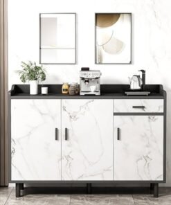 Sharpdo Home Kitchen Dining Side Storage Cabinet Storage Cabinet For Kitchen Storage Cabinet With Drawers 100*34*93cm