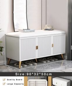 Alternative view of CityRiya-Long Shoe Rack Wooden Shoe Rack Organizer 4 Tier Shoe Storage Shelf Free Standing Shoe Cabinet For Closet, Entryway, Hallway, Balcony, Bedroom 90X32X50Cm