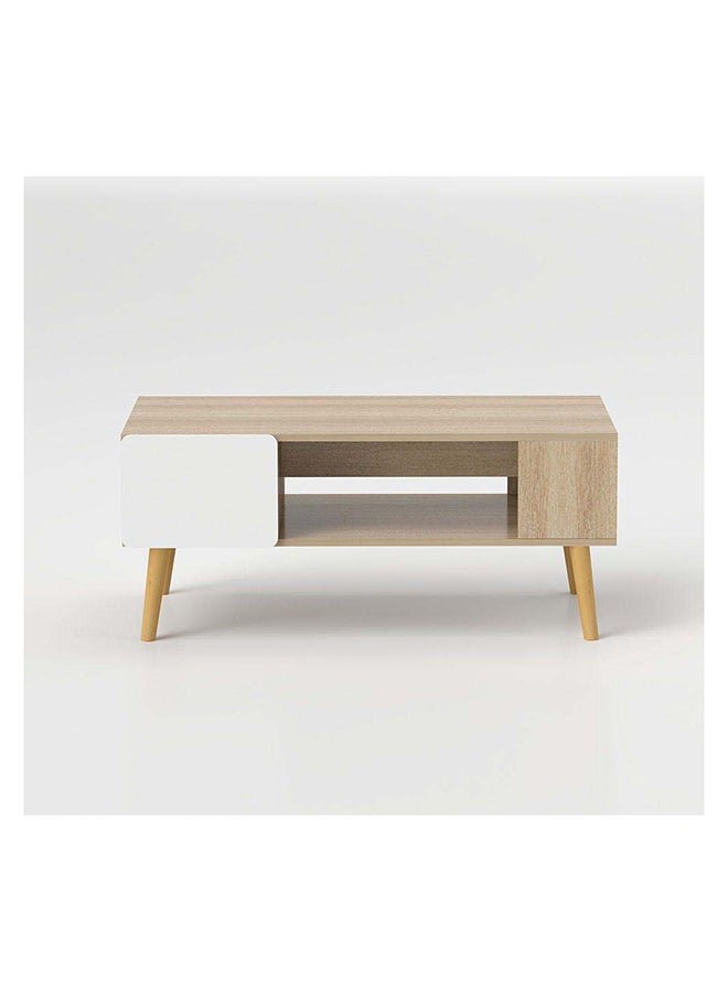 DANUBE HOME Adonia Coffee Table Multifunctional Living Room Desk Space Saving Center Table Modern Design Furniture For Home Living Room L 100 x W 53 x H 42 cm Oak - Image 3