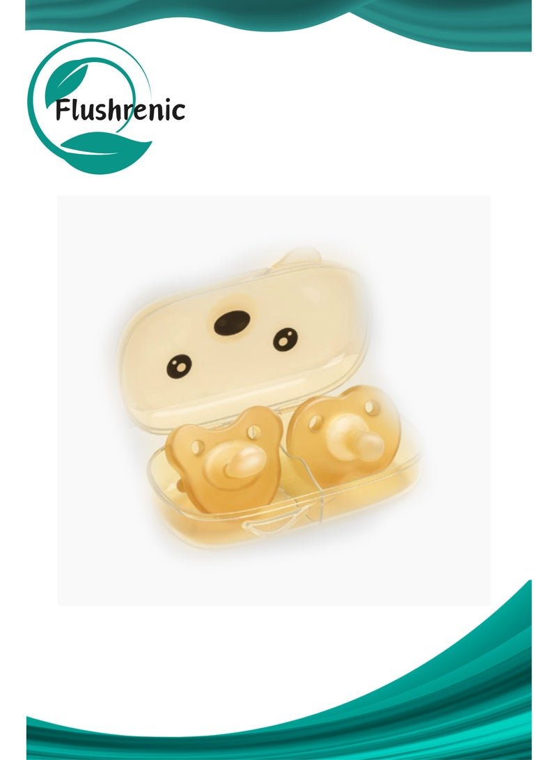 Flushrenic Newborn Pacifiers,0-3 3-6 0-6 Months Ultra Light Silicone Baby Pacifier Girl Boy Infant Paci for Breastfed Babies Breastfeeding Pacii One Piece Flat Soothies for Sensitive Skin BPA Free 2 Pack