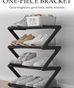 DUNISO 4-Tier Shoe Rack, Easy Assembly,Space Saving Household Shelf for shoes ,Shoe Storage Organizer , Suitable for Bedroom, Hallway and Entryway (Black) - Image 3
