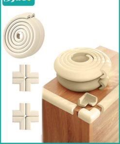 Bybeo Baby Proofing Edge and Corner Guard Protector Set For Furniture Or Tables, 4m Edges & 8 Foam Corners